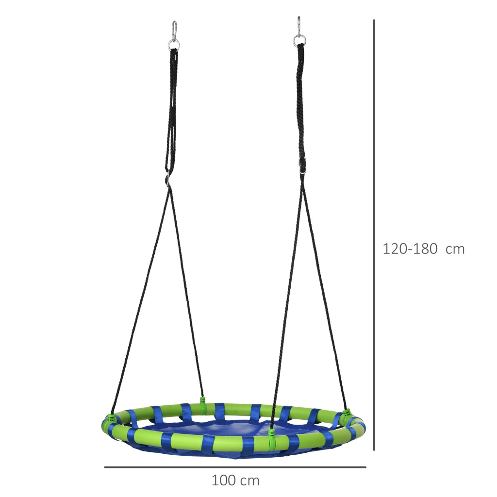 Altalena per Bambini da Giardino ¨C Zephmum ¨C Blu ?100cm Corde Regolabili
