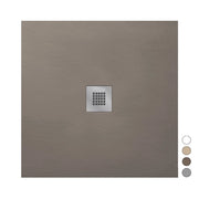 PIATTO DOCCIA MOD. ESTASI QUADRATO- Tortora - cm 80 x 80- LINPH- pezzi 1