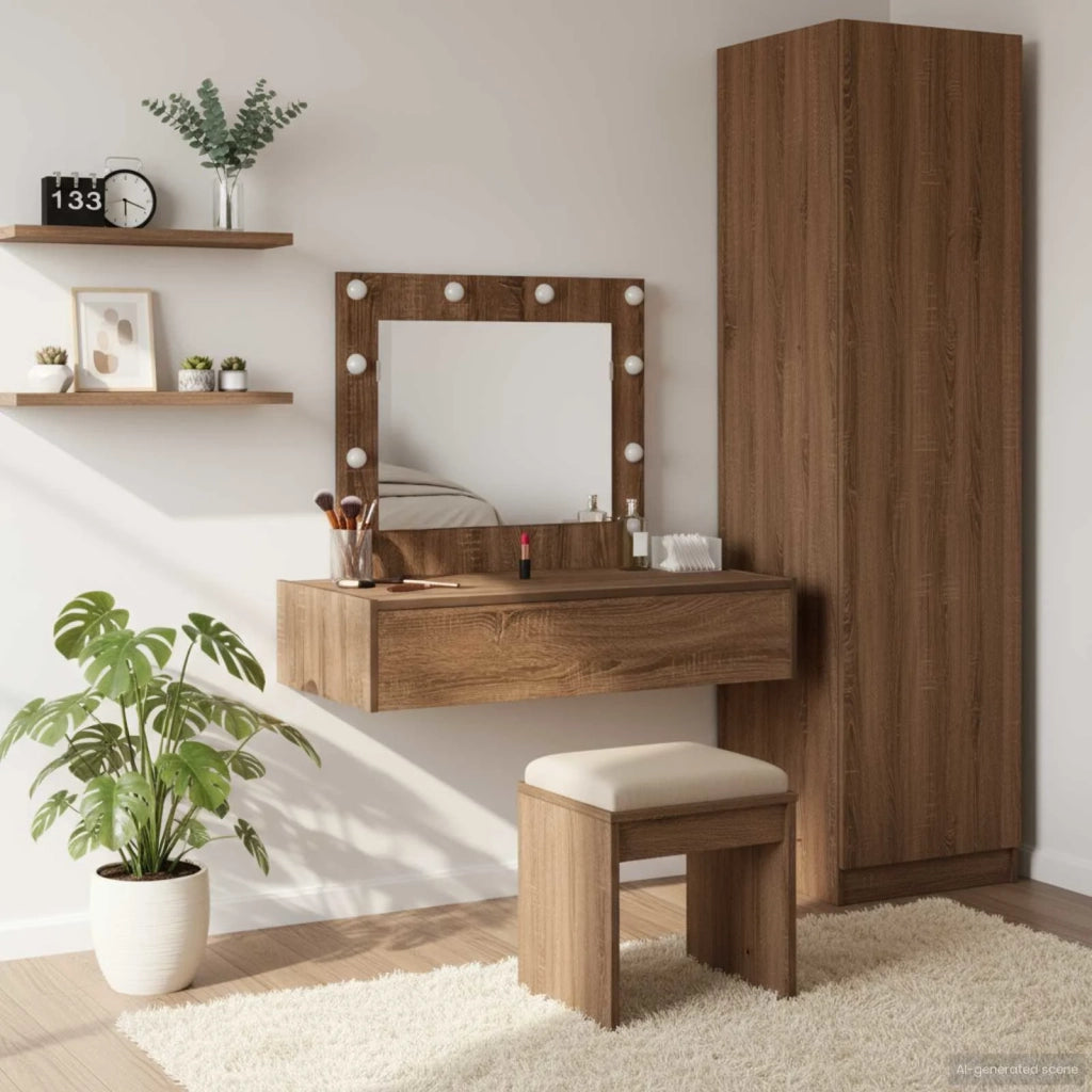 Tavolo da Trucco Marrone 83 x 40 x 70 cm Legno multistrato 865232