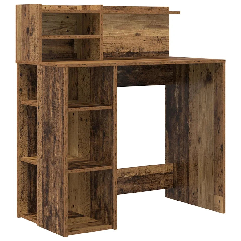 Scrivania | Tavolo da Ufficio Legno vecchio 90 x 48 x 101,5 cm Legno multistrato