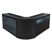 Set Banconi Nero Triton LED K1200 B1200 CM60 con Serratura e Ripiani