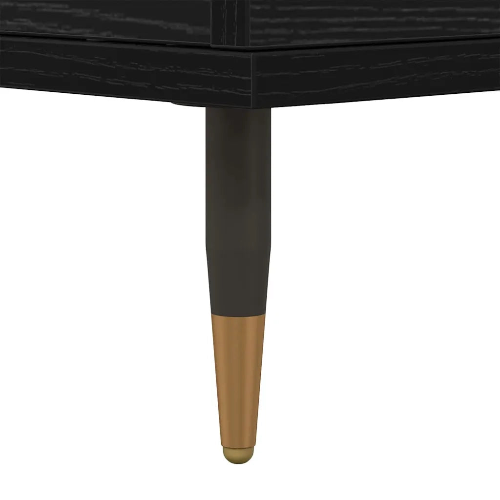 vidaXL Credenza Rovere nero 60 x 35 x 70 cm Legno multistrato