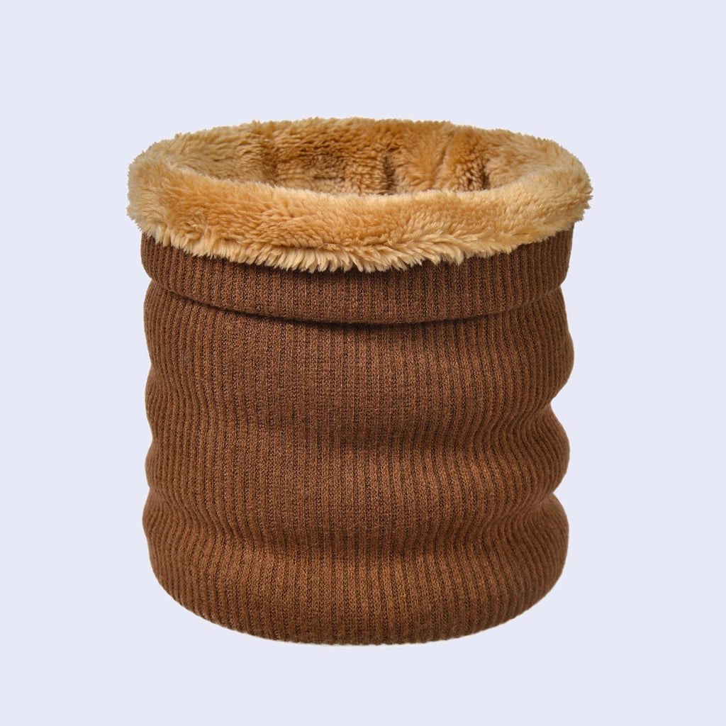 Sciarpa autunno/inverno a coste foderata in pile per uomo e donna