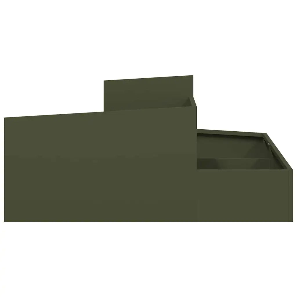 Vaso da giardino Verde oliva 100 x 100 x 50 cm 873588