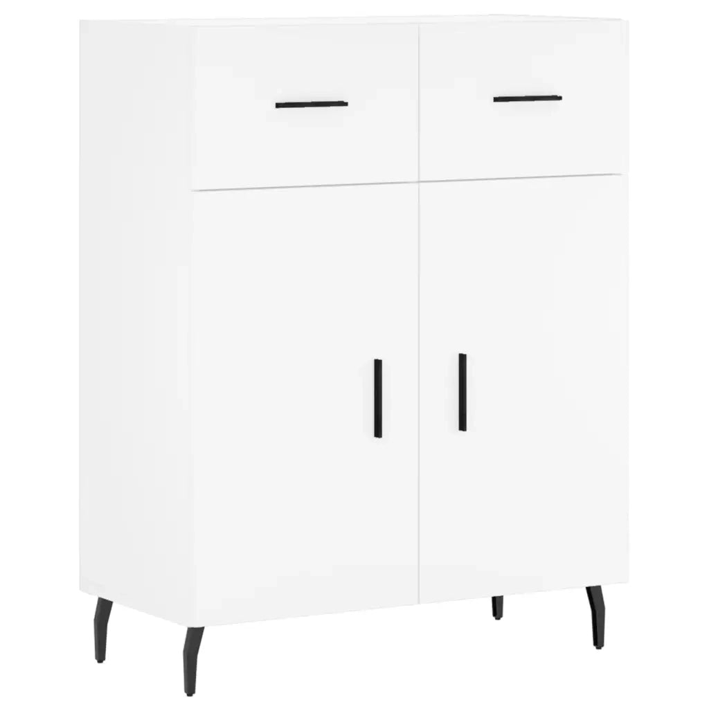Credenza-Buffet-Armadio da cucina Bianca 69,5x34x180 cm in Legno Multistrato 501064