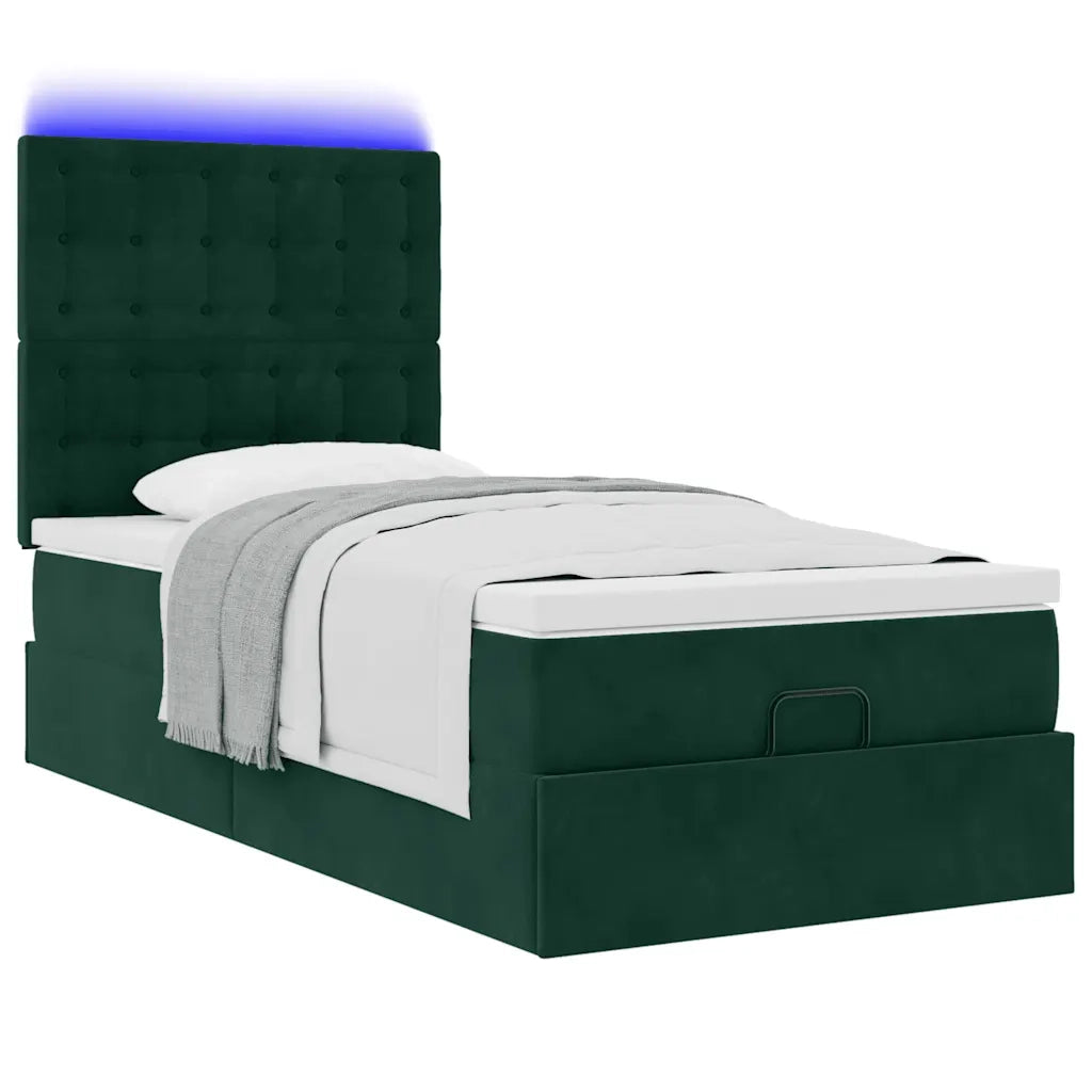 Struttura Letto Pouf con Materassi 90x190 cm in Velluto 3314435