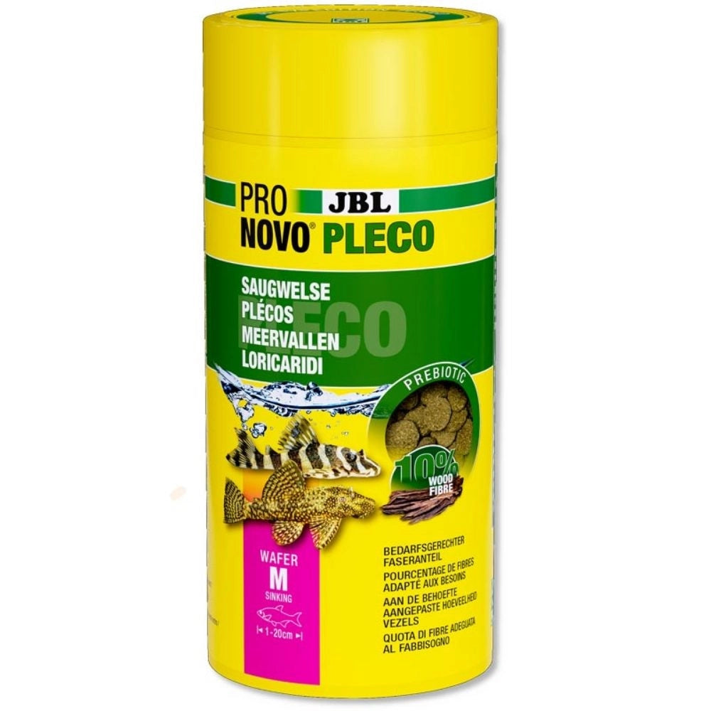 JBL ProNovo Pleco M - Compresse di mangime per loricaridi erbivori da 1 a 20cm Formato: 1000 ml