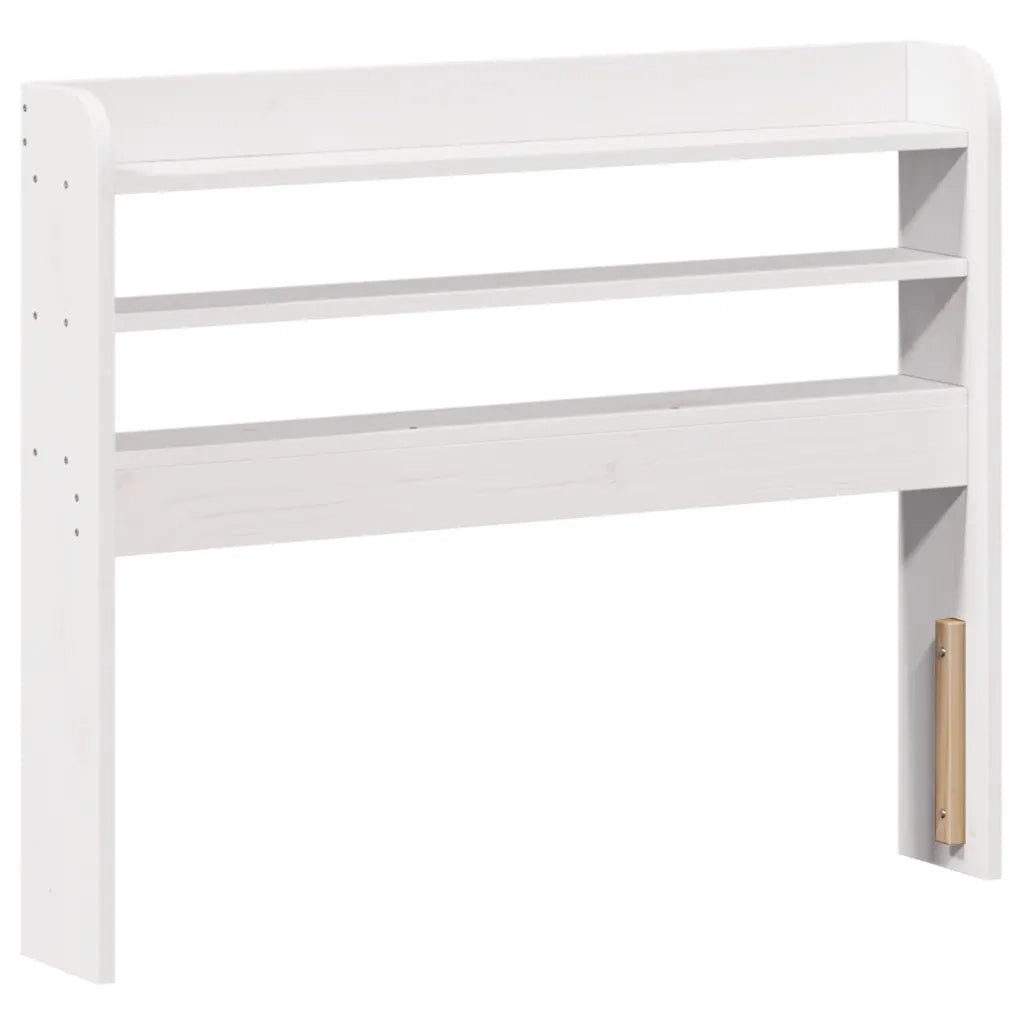 vidaXL Giroletto con Testiera Bianco 90x190 cm Legno Massello di Pino