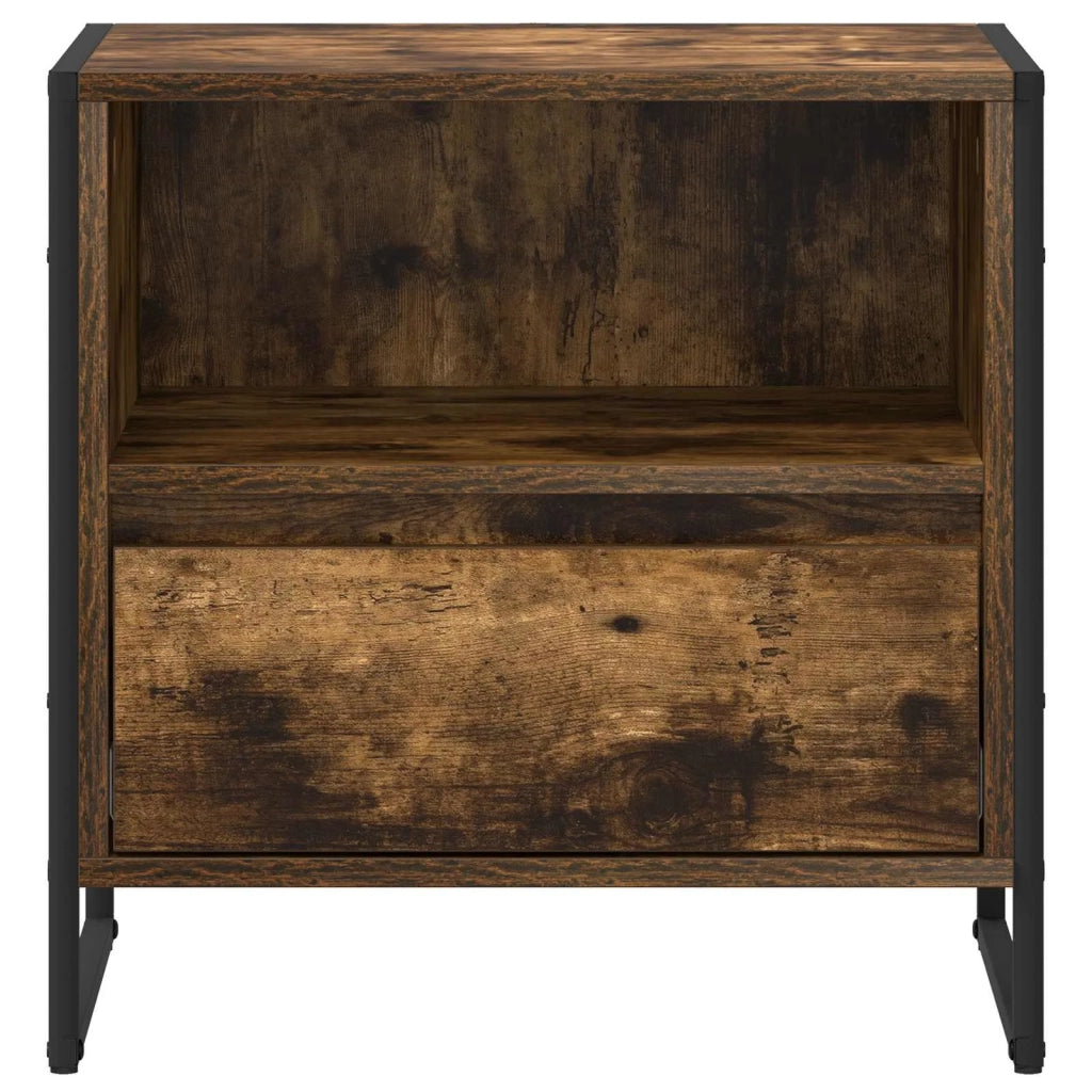 Comodino con cassetto 2 pcs Quercia Fumosa 50 x 39,5 x 50 cm 886671