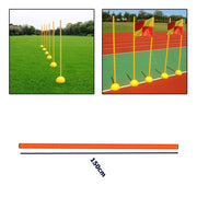 Trade Shop - Marcatori Per Allenamento Altezza 150 Cm Calcio Barra Ostacoli Slalom Fluo -