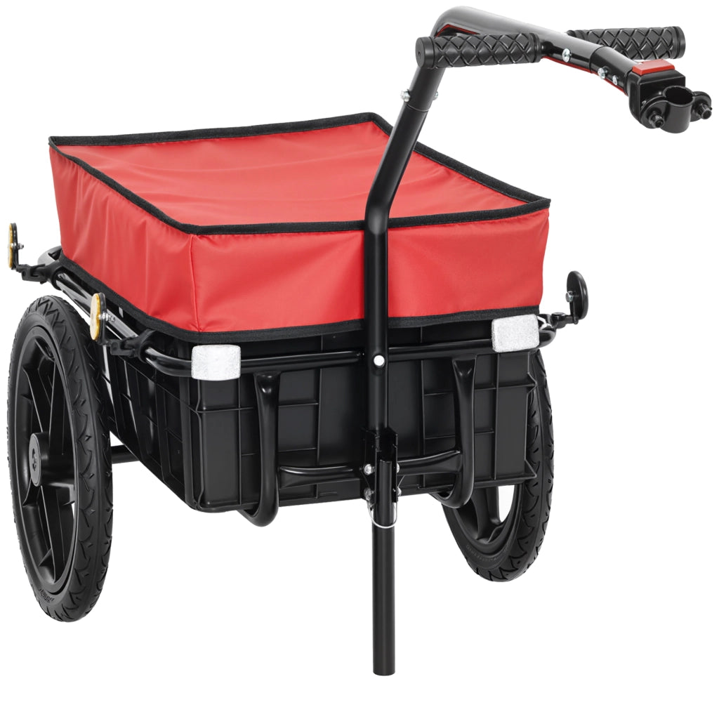 Carrello per Bicicletta 40 kg ¨C Minimal ¨C Rosso e Nero 144x59x80 cm