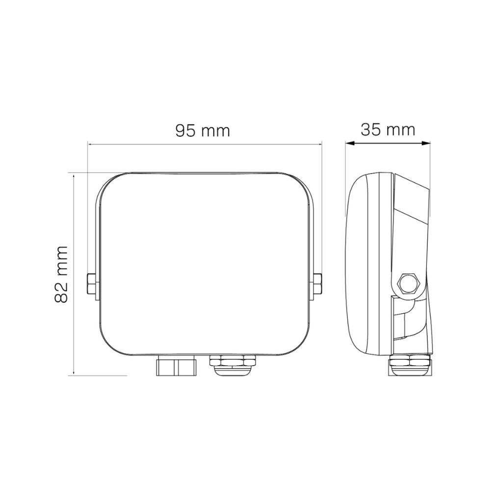 Faretto LED SMD 10W 4000K 750lm IP65 nero Polux MILKY