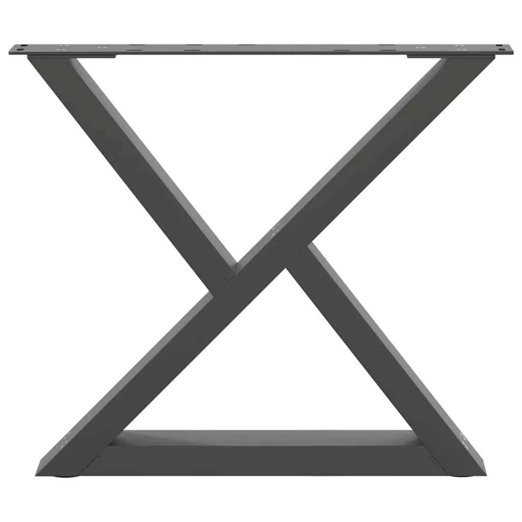 Set di 2 gambe per tavolino moderno 50 x 43 cm con piedini regolabili in acciaio antracite 02_0056992
