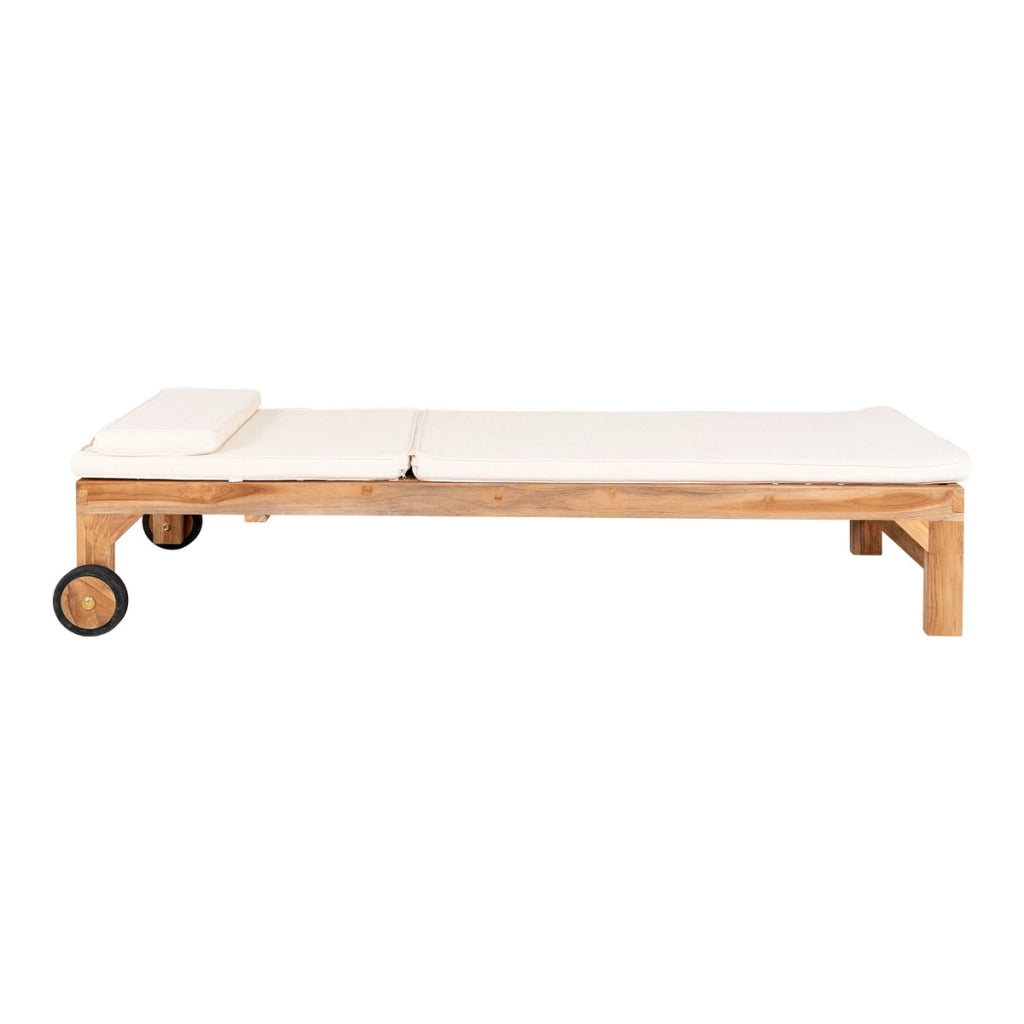 Cuscino per Sdraio Andorra, Bianco, Cotone, 200x62x6 cm