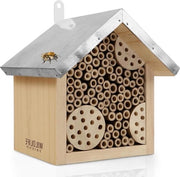 Dak per Apicoltura in Metallo per Apis pericolanti - Montato in Legno di Faggio - Resistente alle Intemperie - Aiuto per Nido per Insetti