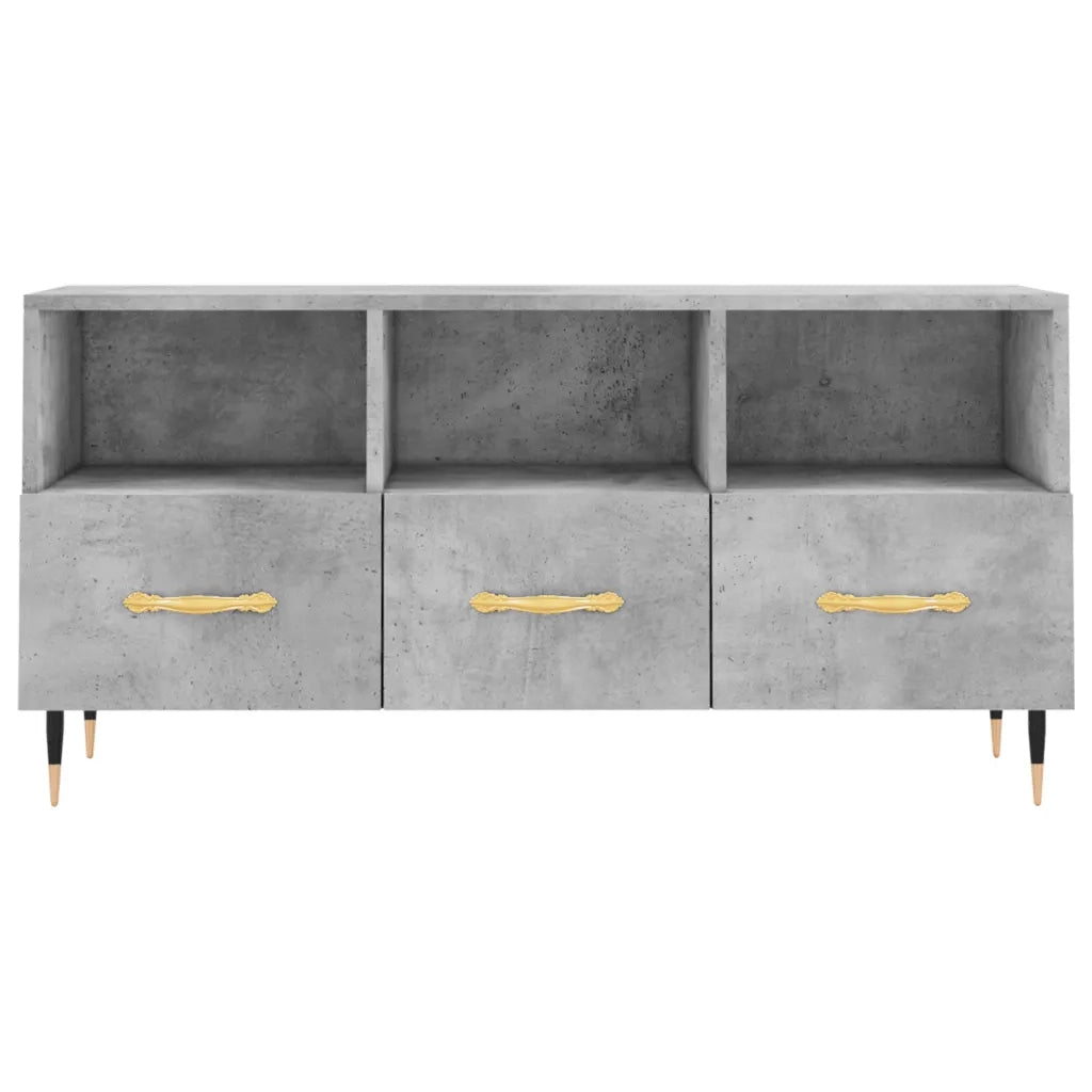 Mobile Porta TV Grigio Cemento 102x36x50 cm Legno Multistrato 829016