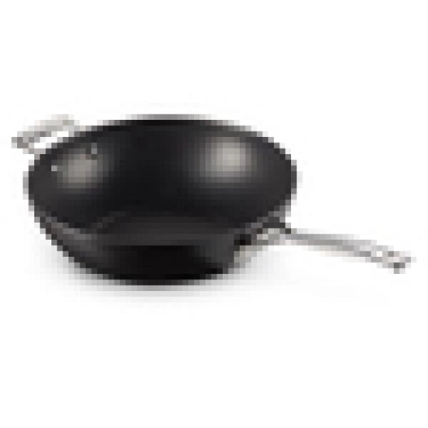 Le creuset toughened non-stick nonstick stir-fry stirfry pan 30cm black silver (51104300010202) - 148677