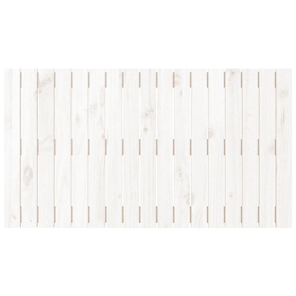 Testiera da Parete Bianca 108x3x60 cm in Legno Massello di Pino 824824