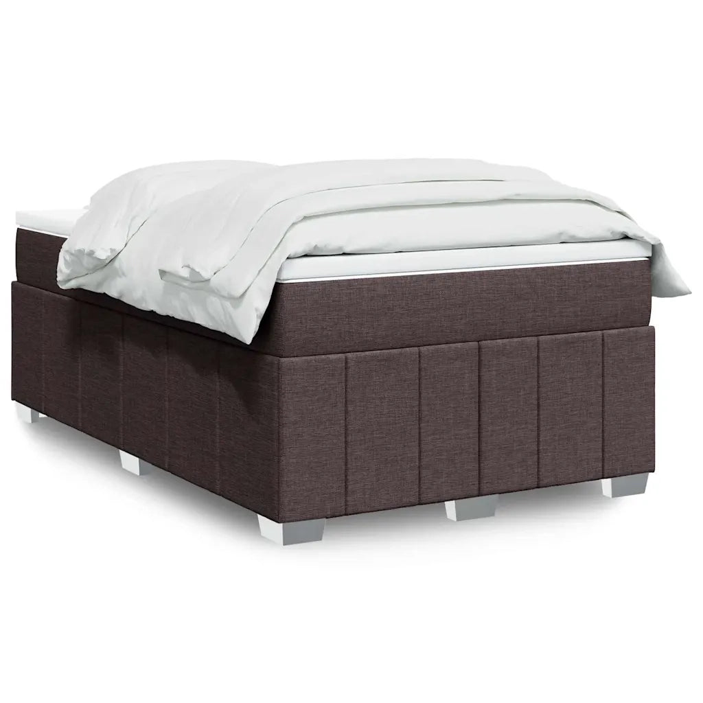 vidaXL Giroletto a Molle con Materasso Marrone Scuro 120x200cm Tessuto