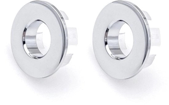 Raccordo per Wastafello con Foro di 22-24 mm - 2x Raccordi in Metallo per Wastafello con Foro di 22-24 mm - Realizzato in Ottone con Superficie Lucida - Raccordi per Wastafello in Ottone con Foro di 22-24 mm