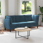 Set di mobili per il soggiorno con cuscino 3 pcs Blu Velluto 3413768