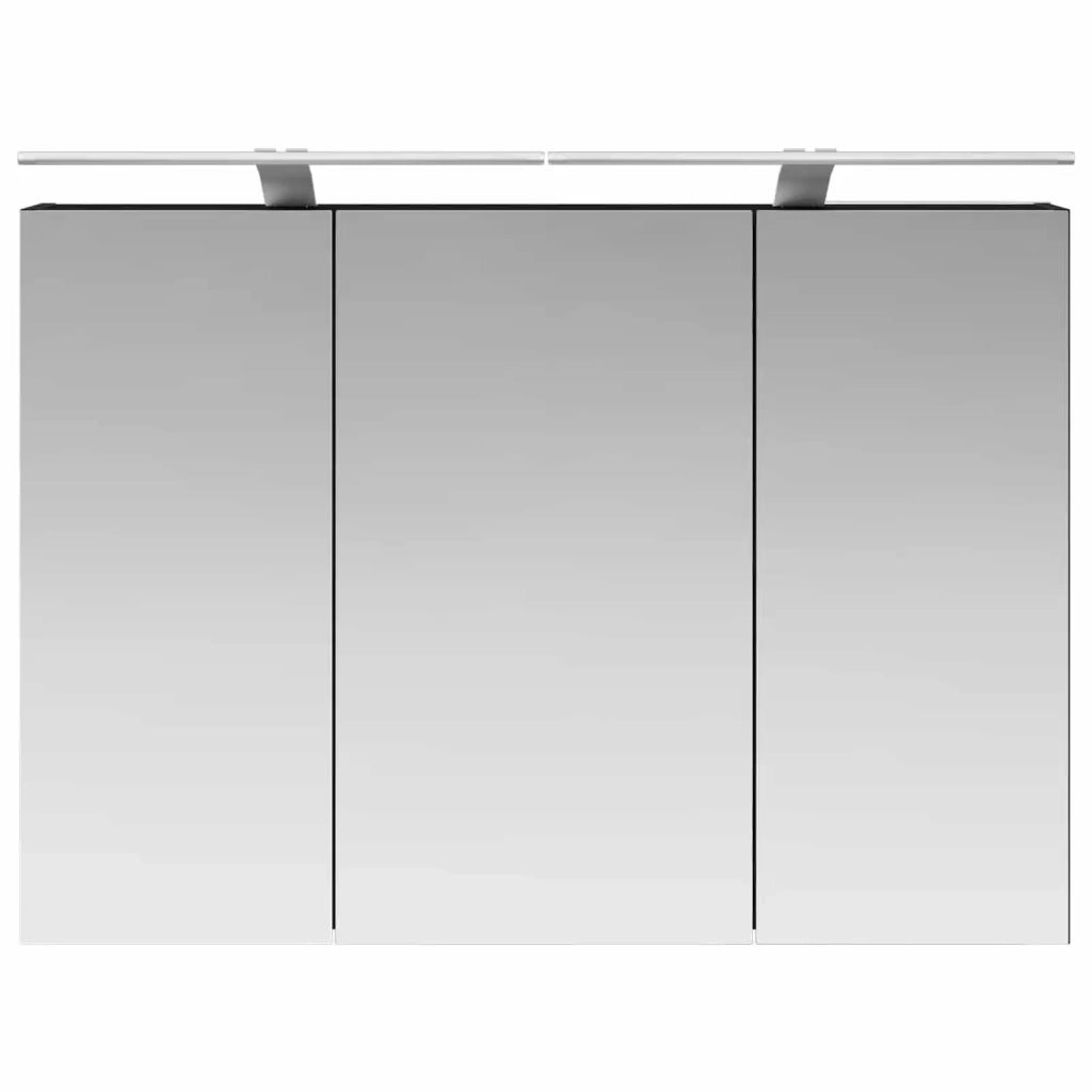 Mobiletto per specchio da bagno Rovere Nero 100 x 14,5 x 70 cm