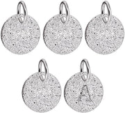 5 pezzi di collane a forma di disco in argento sterling 925 per gioielli DIY