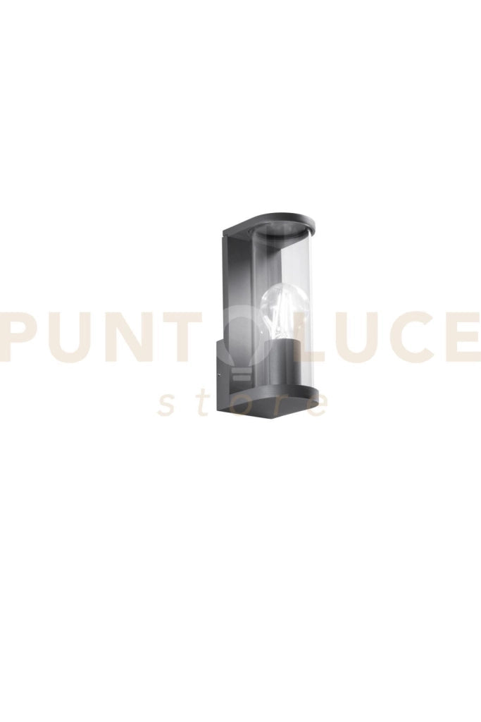 APPLIQUE ROSEN ANTRACITE IN ALLUMINIO E VETRO 1 LUCE ATTACCO E27 IP44 119X83X222MM
