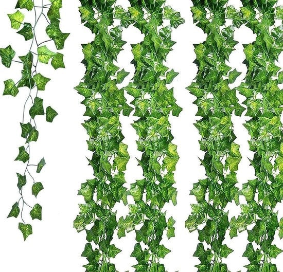 Garlanda Ivy Kunstmatige Hangente Wijnstok 51,2M, Foglie di Ivy Kunstmatige Hangplanten Buiten Hangente Klimop che Può essere Utilizzato sia all'Esterno che all'Interno