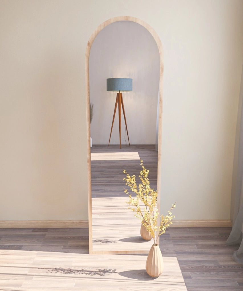 Specchio in legno "Emma" - 50 x 160 cm - Beige