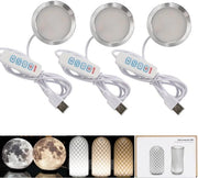 Tre pezzi, solo lamp, tre colori Adatto per kit di ricambio per lampada 3D 5V alimentato da USB luce calda 3000K