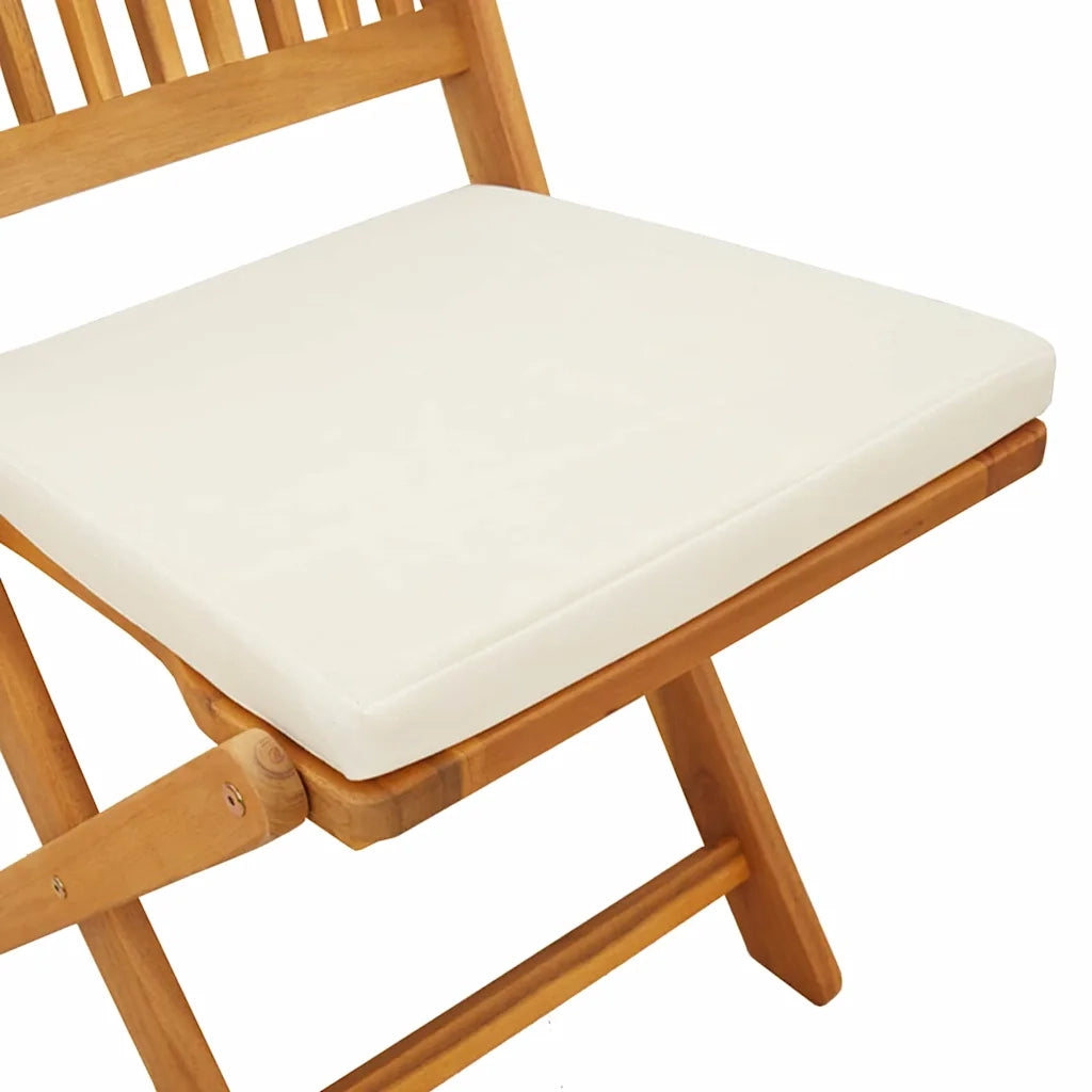 Sedia pieghevole con cuscino 6 pcs Bianco 49 x 57.5 x 92cm 3329125