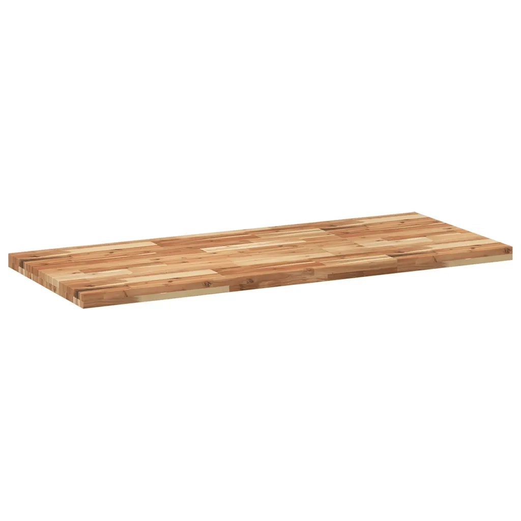 Piano Tavolo Rettangolare 140x60x4 cm Legno Massello di Acacia
