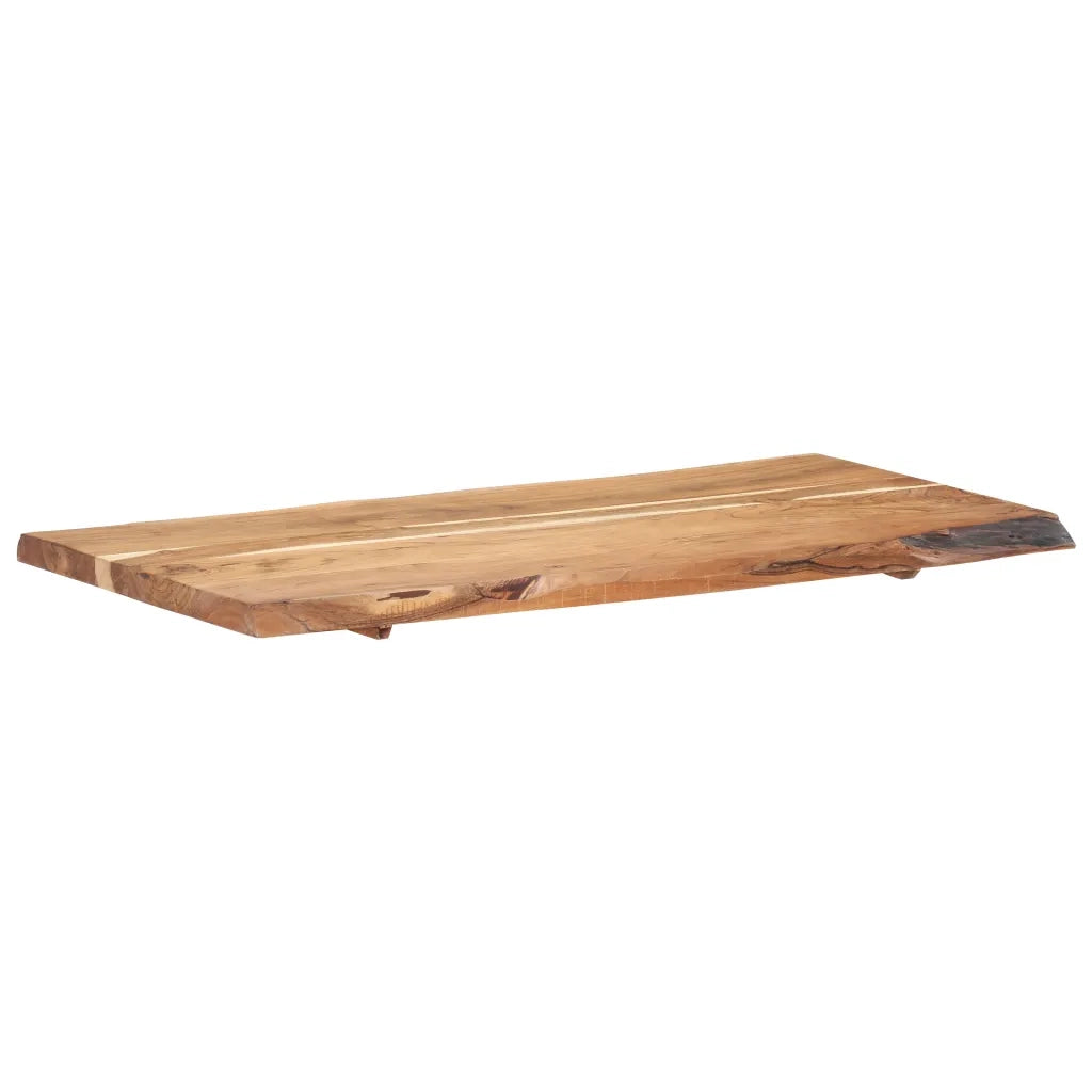 Piano del Tavolo in Legno Massello di Acacia 118x(50-60)x3,8 cm