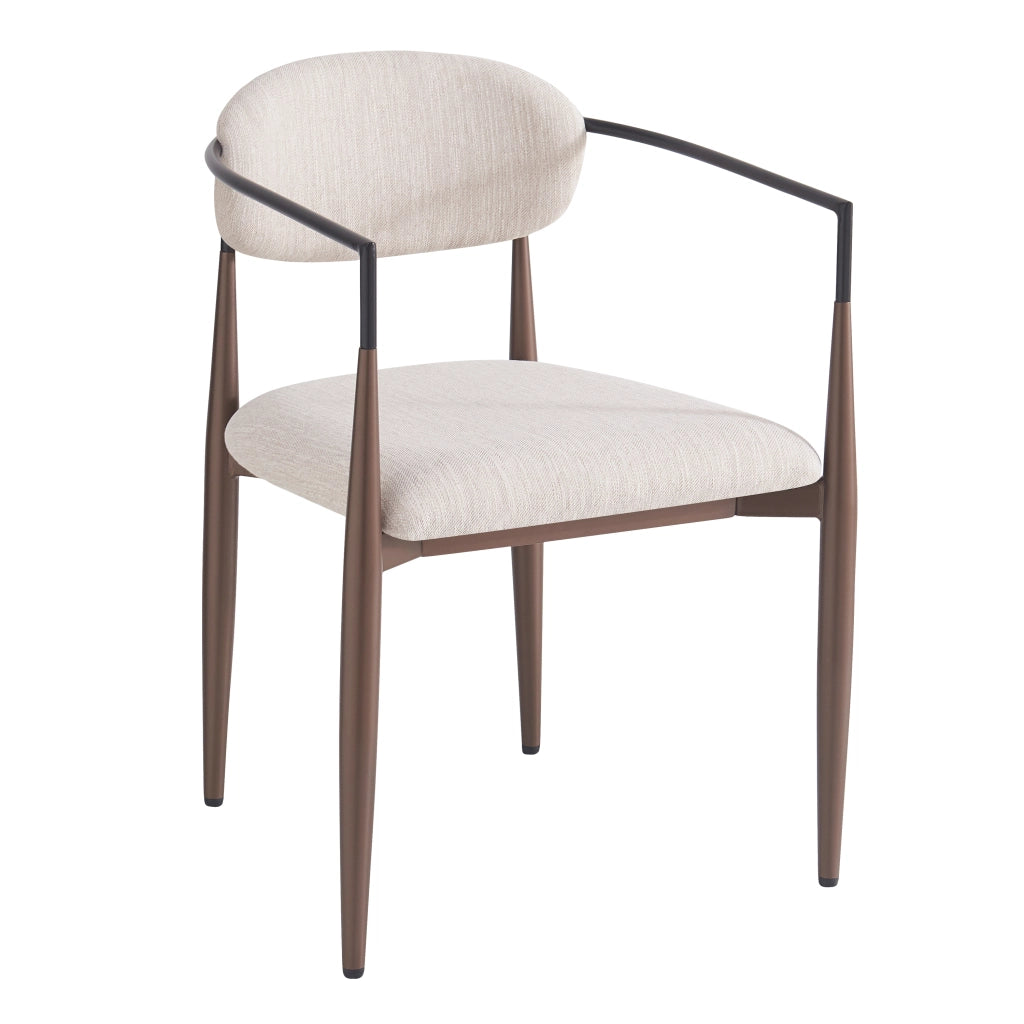 Sedia da pranzo in lino - Zephmum- 2 pezzi, design ergonomico, piedi regolabili