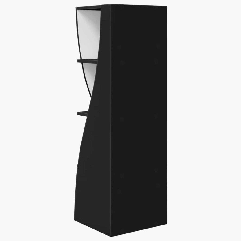 Mobile angolare 32x32x102cm Legno ingegnerizzato Nero 889856