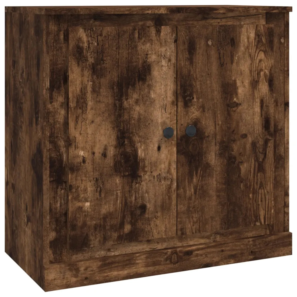 vidaXL Credenze 3 pz Rovere Fumo in Legno Multistrato
