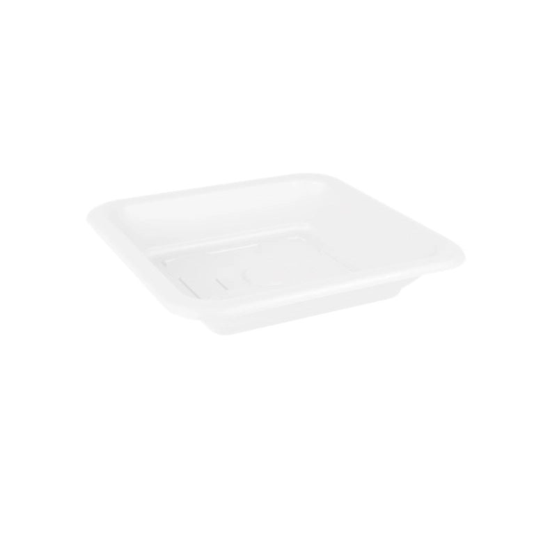 Sottovaso Quadrato per Vasi da Piante Quadro Interno Esterno Giardino Idel Colore: Bianco, Formato: 37 cm