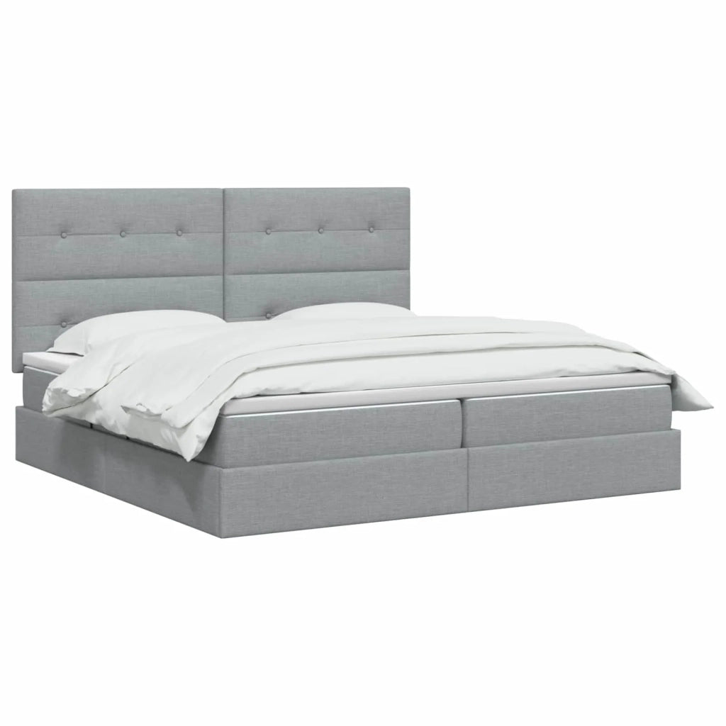 Letto con contenitore LED e materasso Grigio Chiaro 3459966