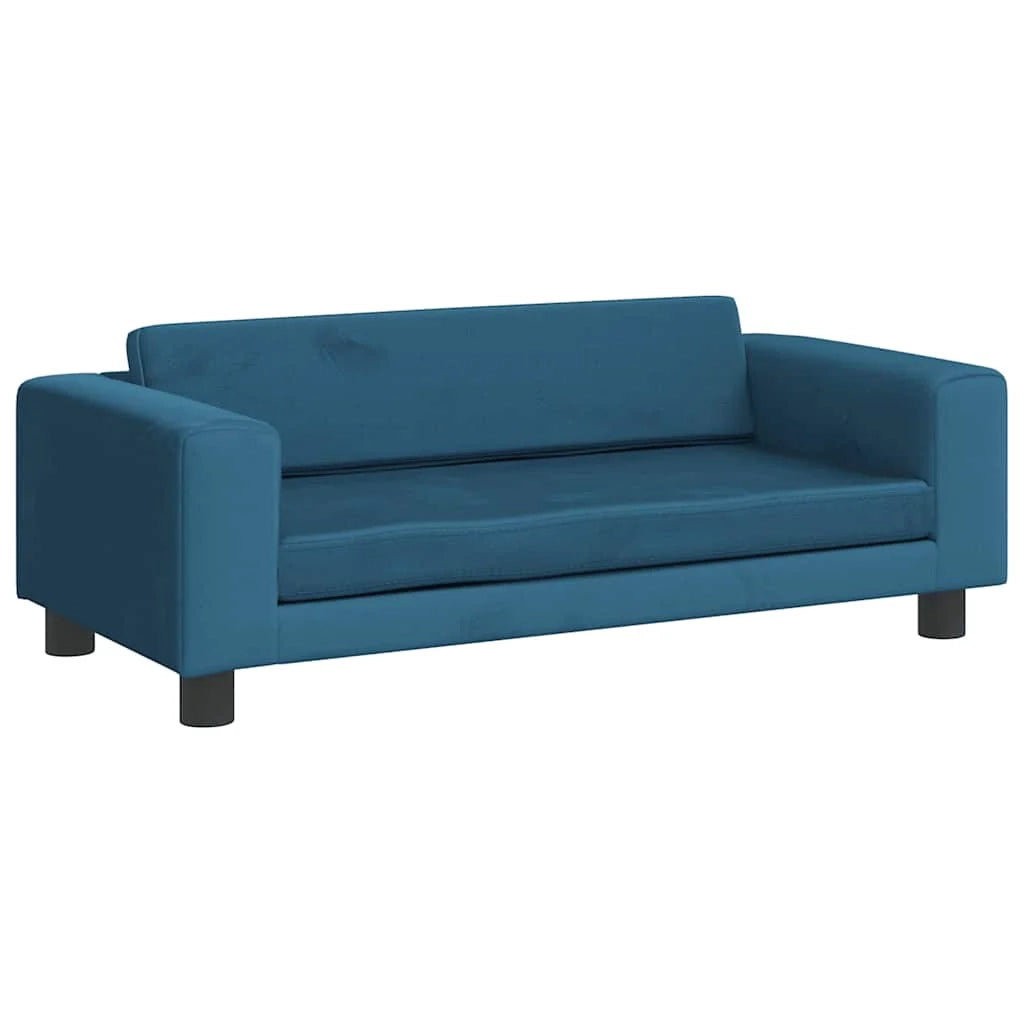 Comodo letto/cesto/divano per cani con estensione 100 x 50 x 30 cm velluto blu 02_0043068