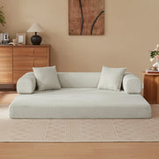 Sofa convertibile modulare in velluto beige