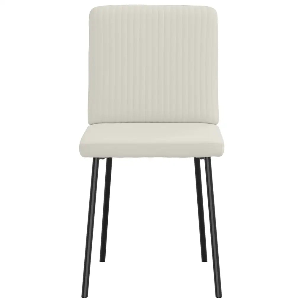 Sedie da Pranzo 2 pz Crema in Velluto 4101195