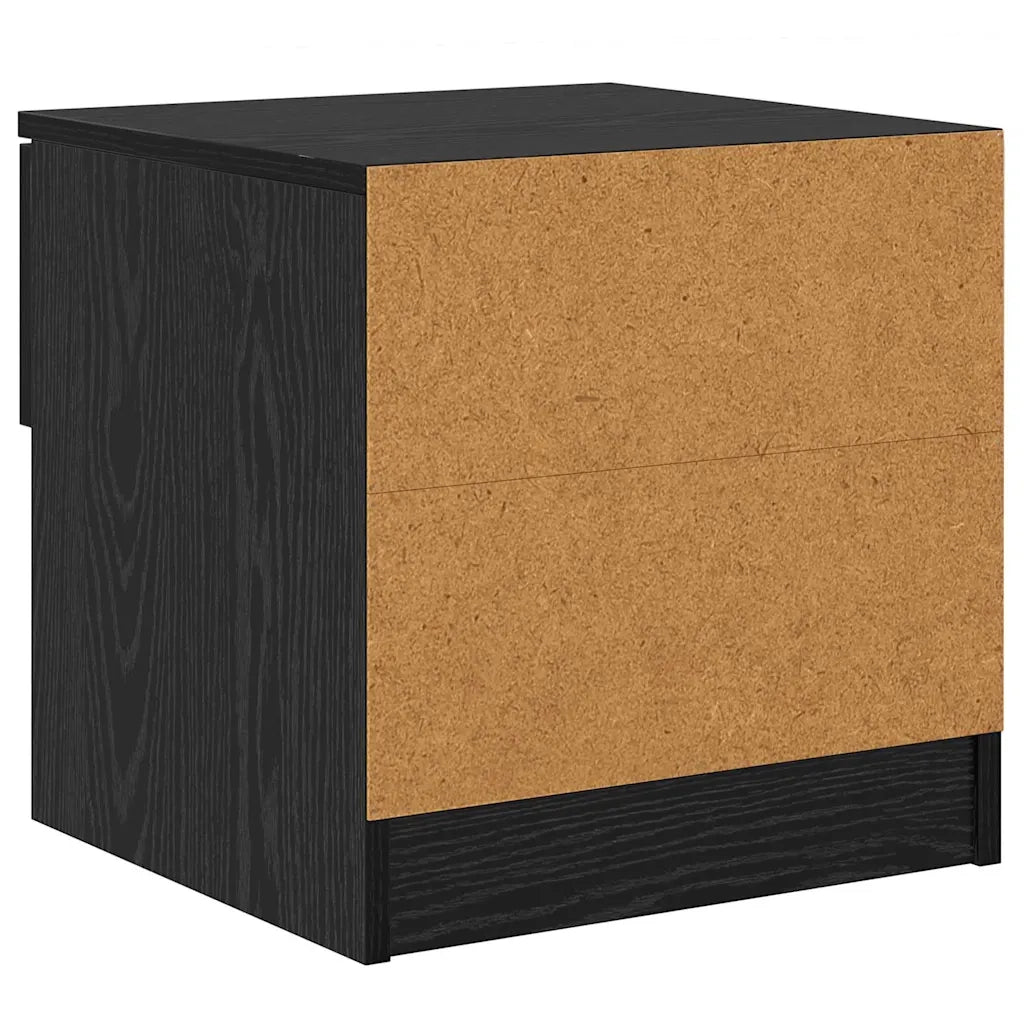 Armadietto per letto 2 pcs Rovere Nero 40 x 39 x 40cm