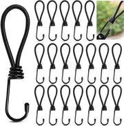 20 pezzi di spanne con ganci 155 cm cinture in gomma per fissaggio delle vele di coperta extra resistenti e sostenibili