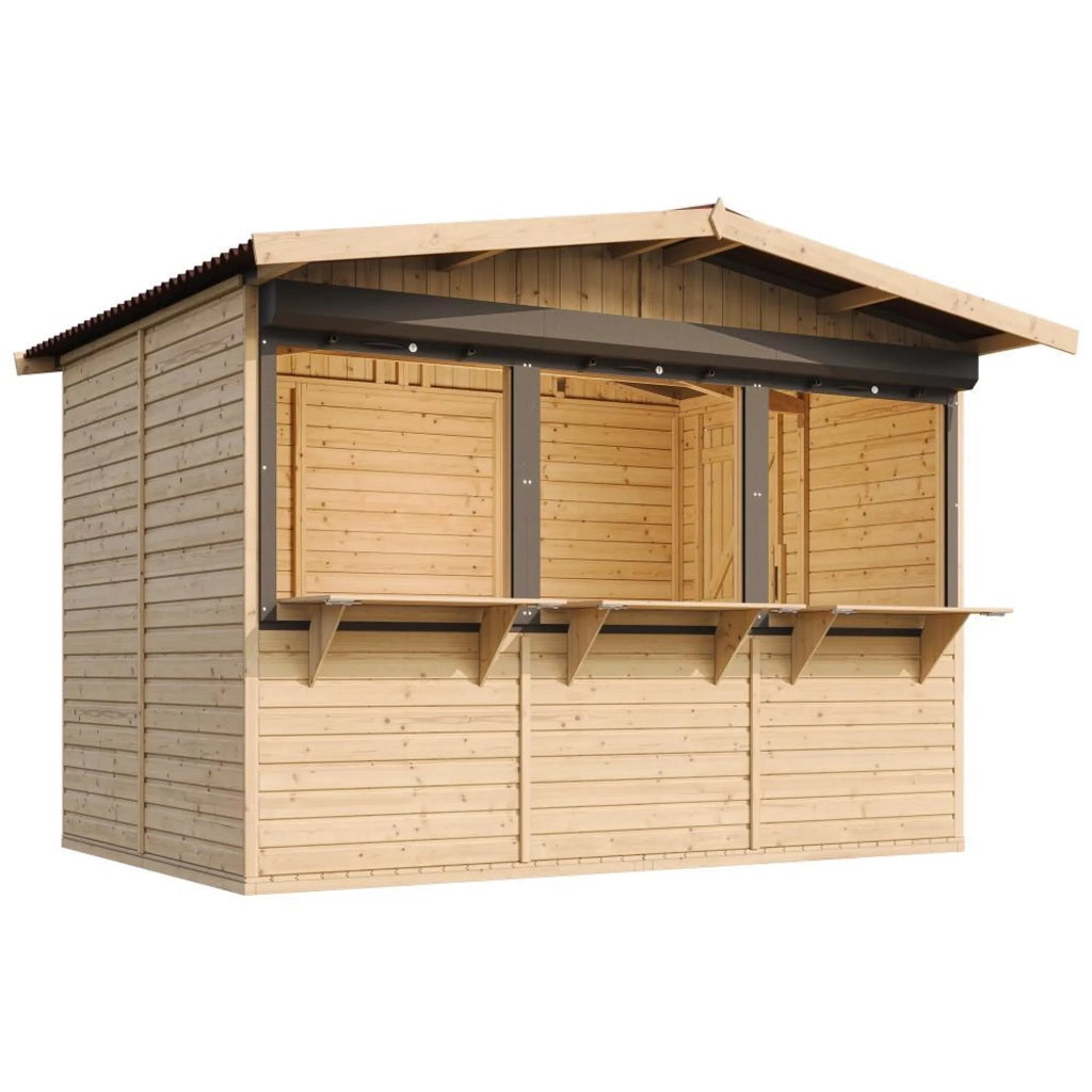 Chiosco in legno da giardino - 263 x 336 cm / 6 m²  - TIMBELA M150AZ