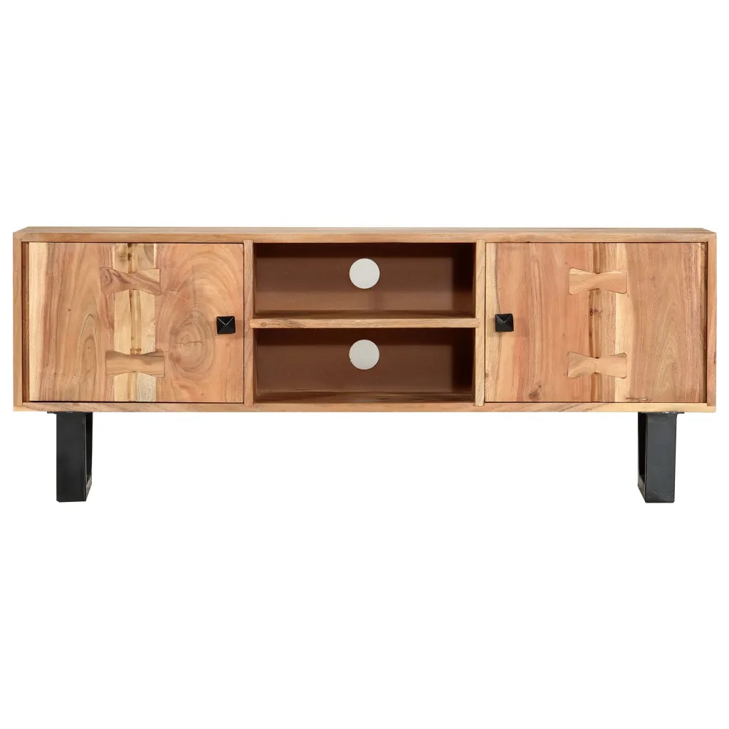 Mobile Porta TV 118x30x45 cm in Legno Massello di Acacia 287341