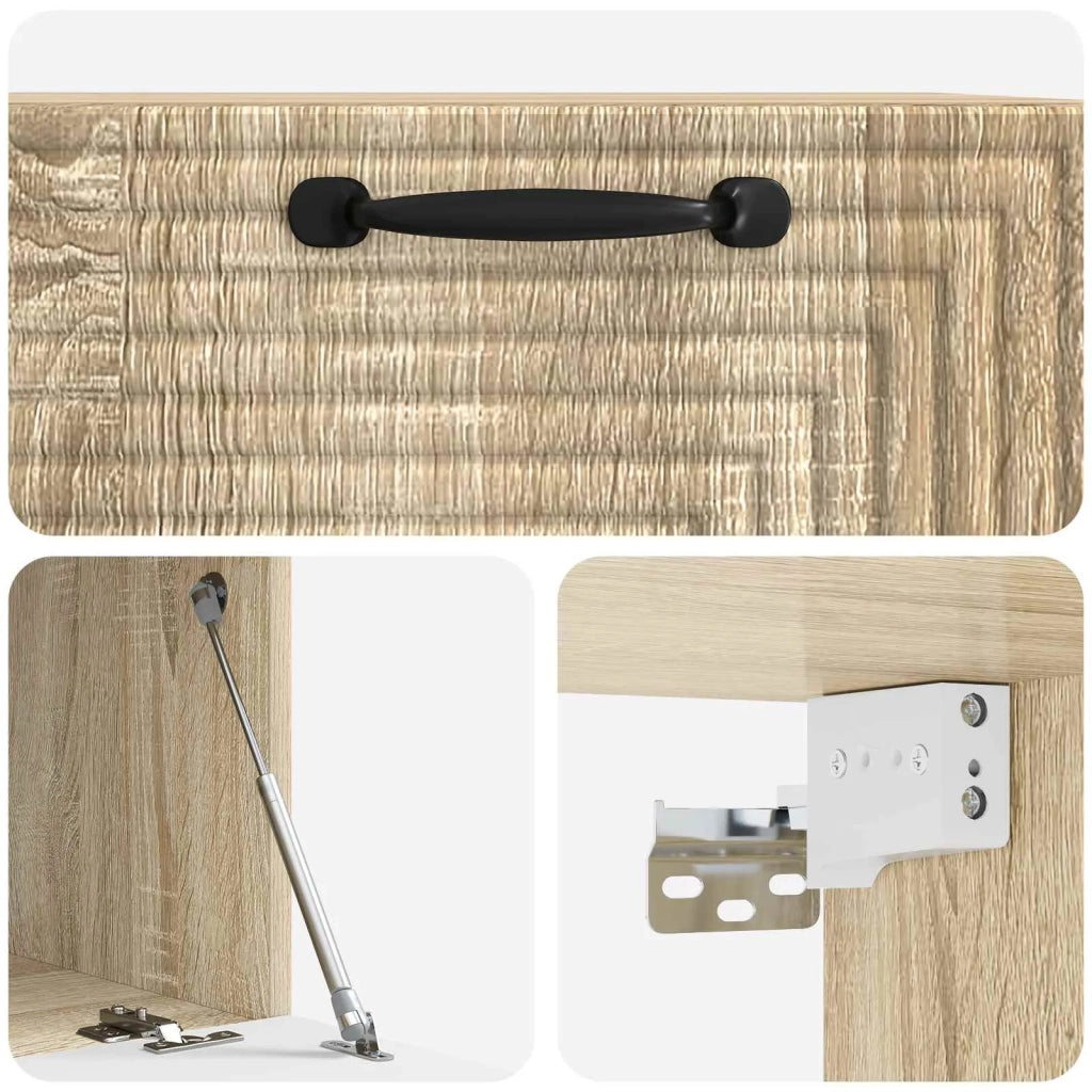 Mobile Porta TV da Muro Rovere Sonoma 59,5 x 41 x 30 cm 898677