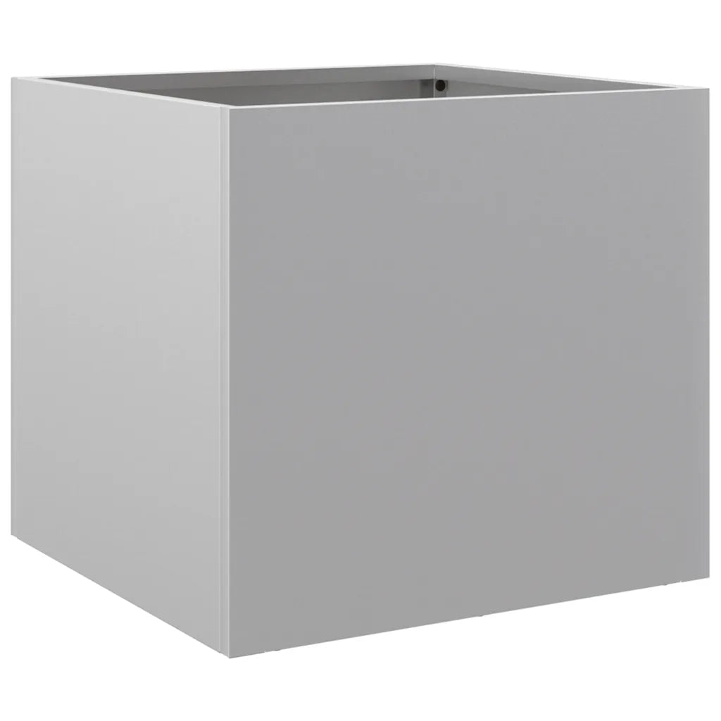 Fioriera | Cassetta per fiori | Vaso Argento 32x30x29 cm in Acciaio Zincato