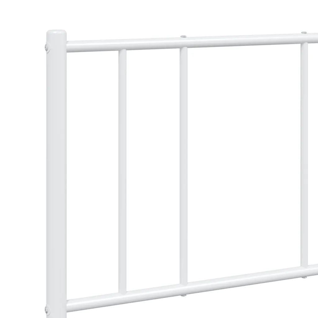 Giroletto con Testiera-Struttura Letto con testiera in Metallo Bianco 120x200 cm 782311