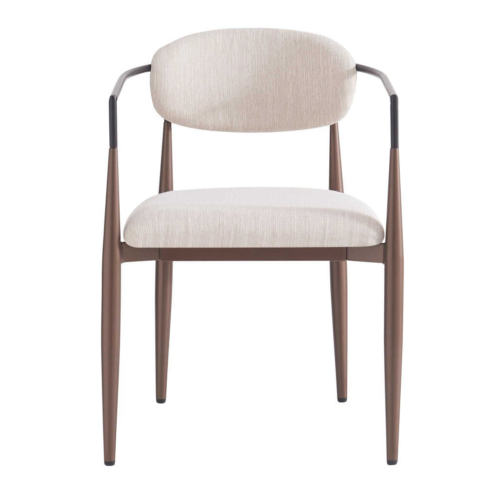 Sedia da pranzo in lino - Zephmum- 2 pezzi, design ergonomico, piedi regolabili